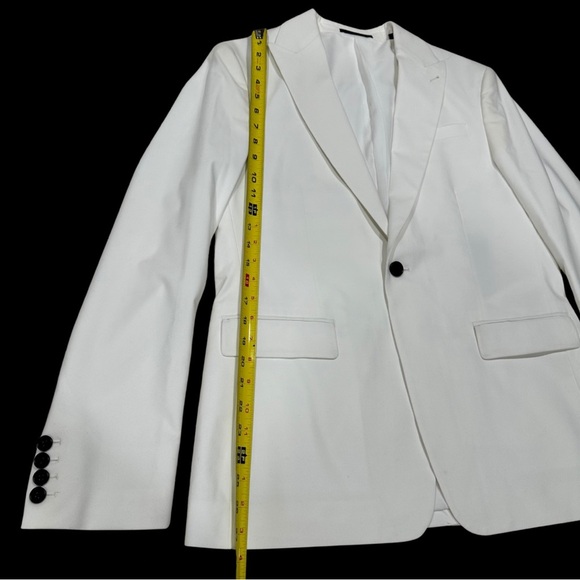 AllSaints Row Single Button Blazer SZ 36 Bone White Timeless NWOT Retail $445.00 - Picture 10 of 11